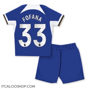 Chelsea Wesley Fofana #33 Prima Maglia Bambino 2023-24 Manica Corta (+ Pantaloni corti)